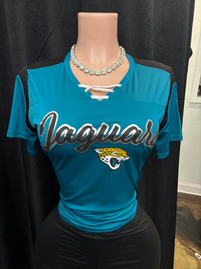 “Let’s Go Jags” Teal Blue Jersey