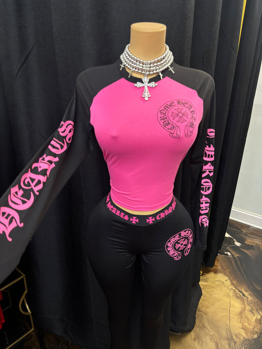 “Chrome Heart” Pink 2  Set