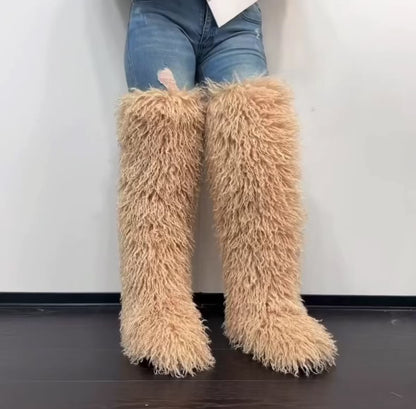 “Mongolian” Nude Furr Boot
